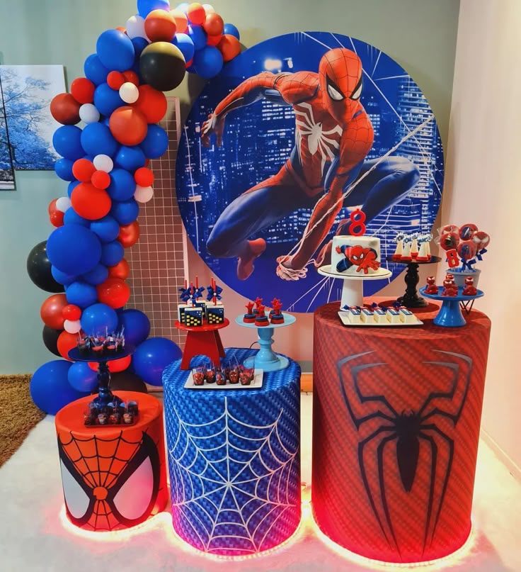decoracao simples homem aranha