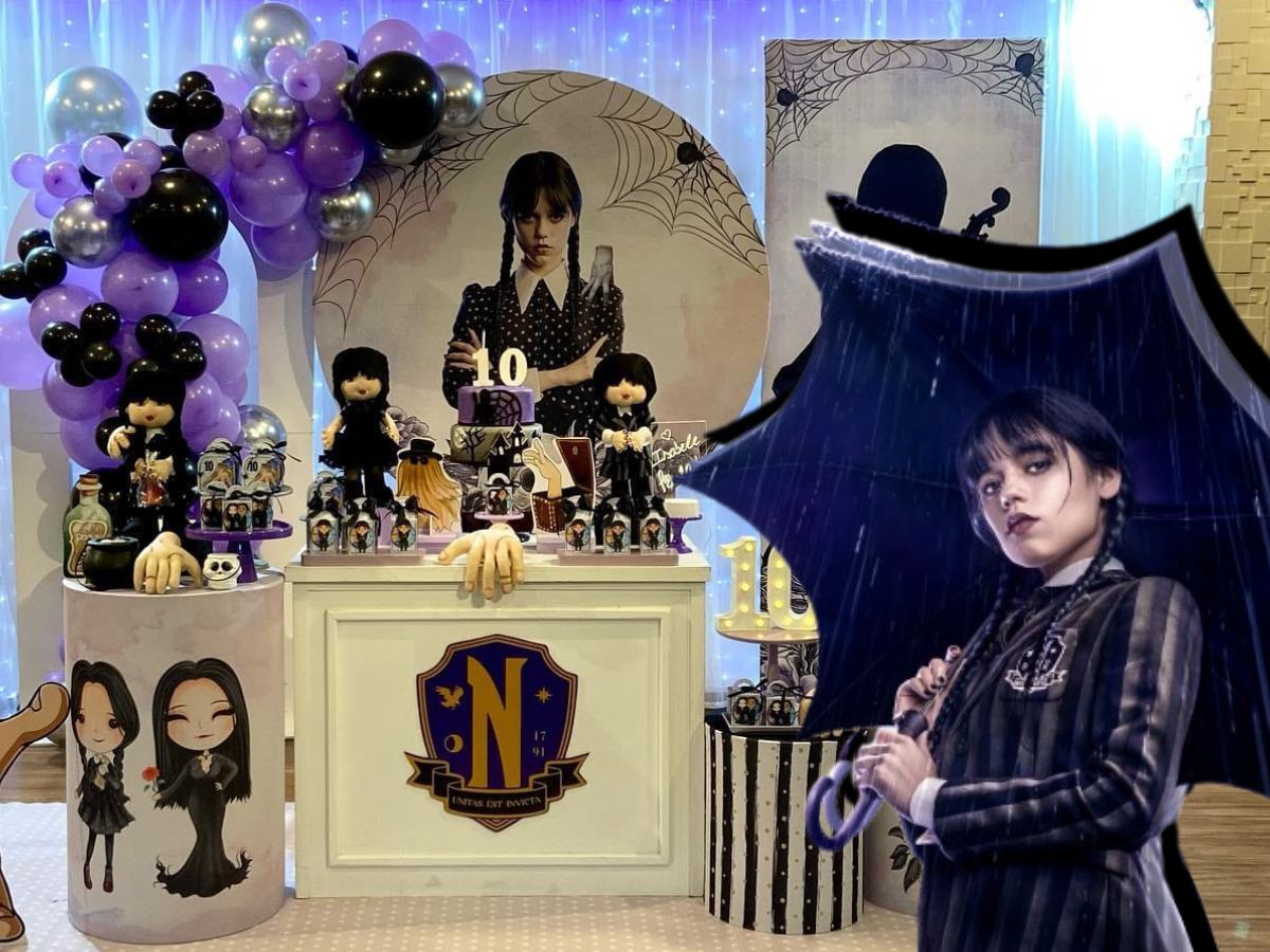 ideias de decoração de festa wandinha simples