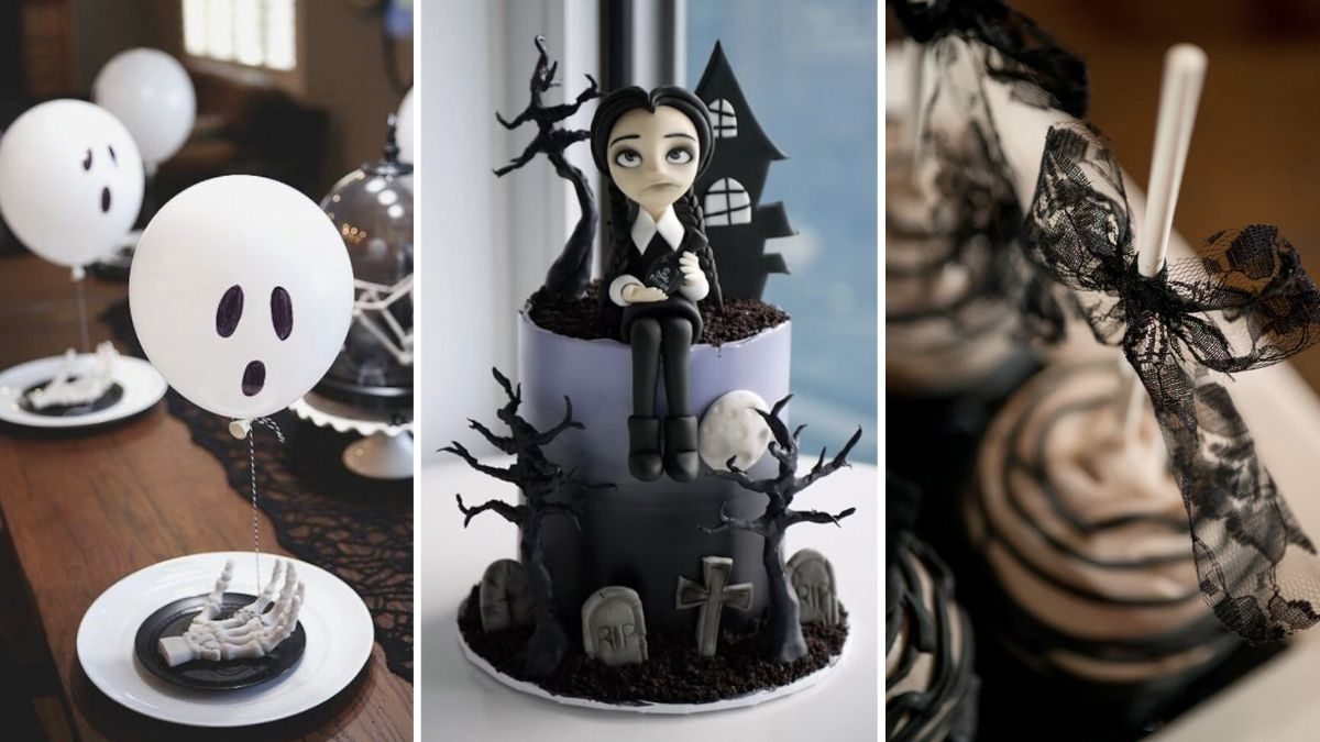 erros comuns na decoração de festa wandinha