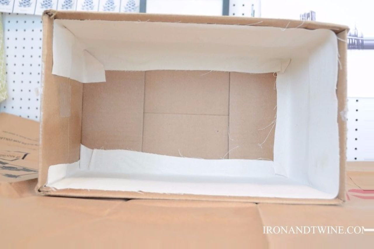 revestir caixa de papelão com papel contact