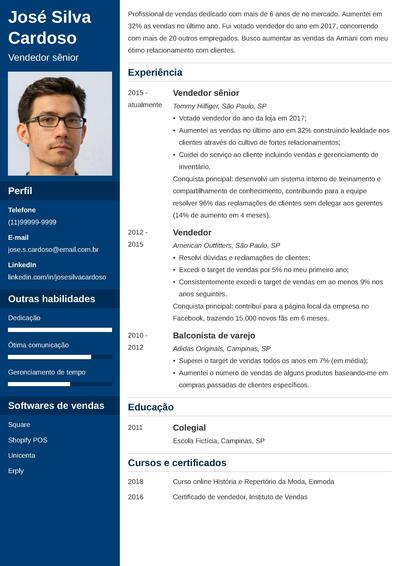 exemplo de como fazer um currículo
