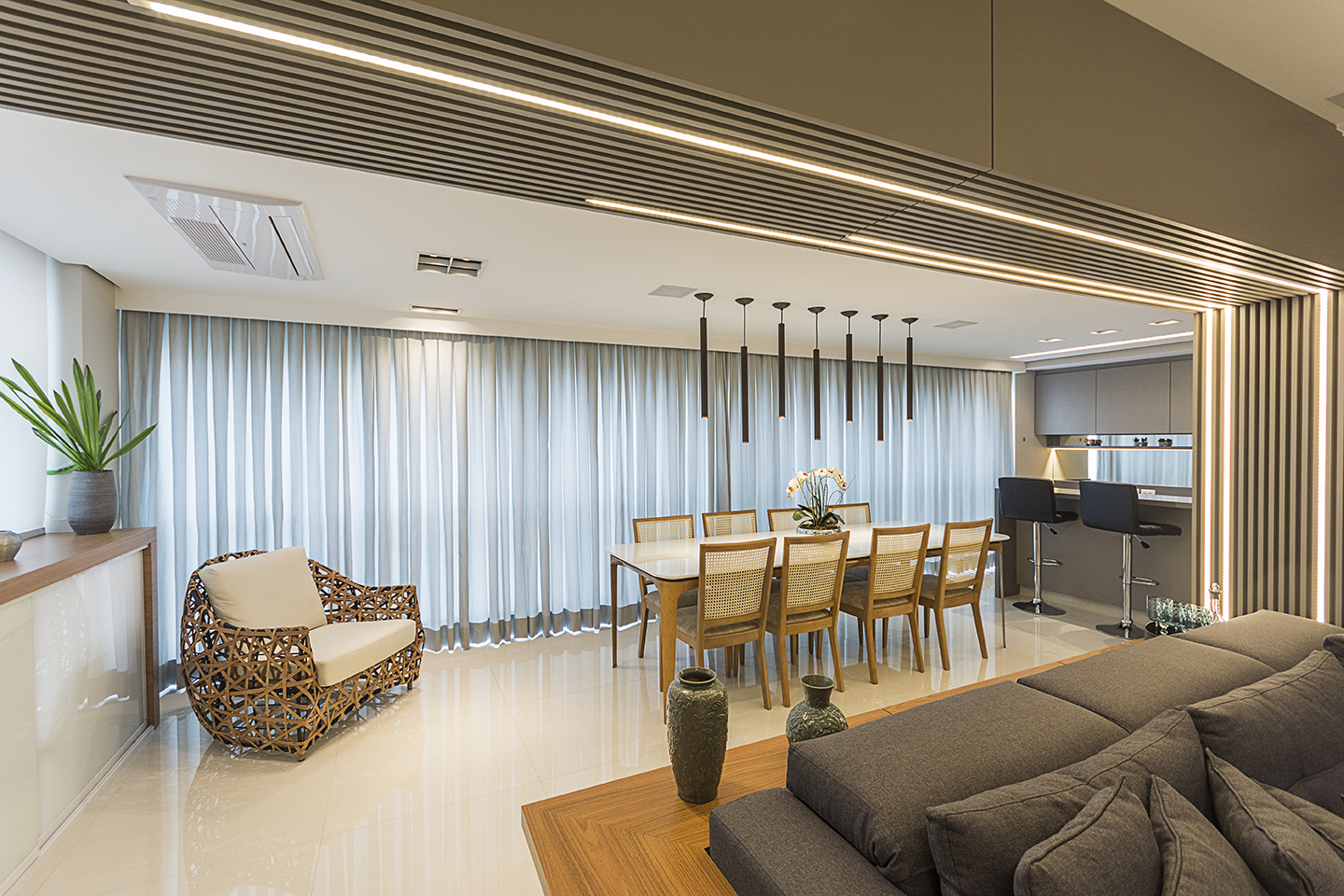 iluminação sala de jantar