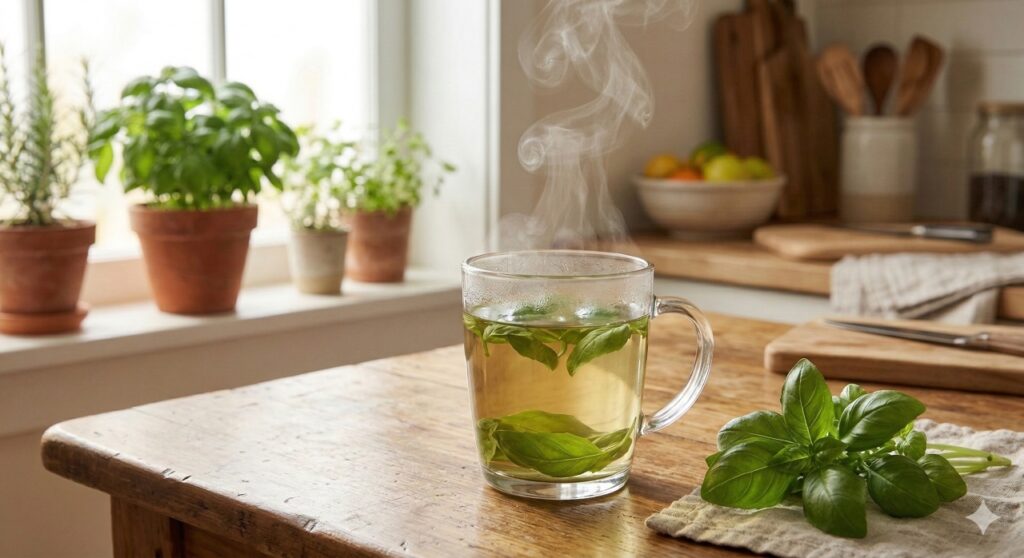 manjericão para o estresse e imunidade