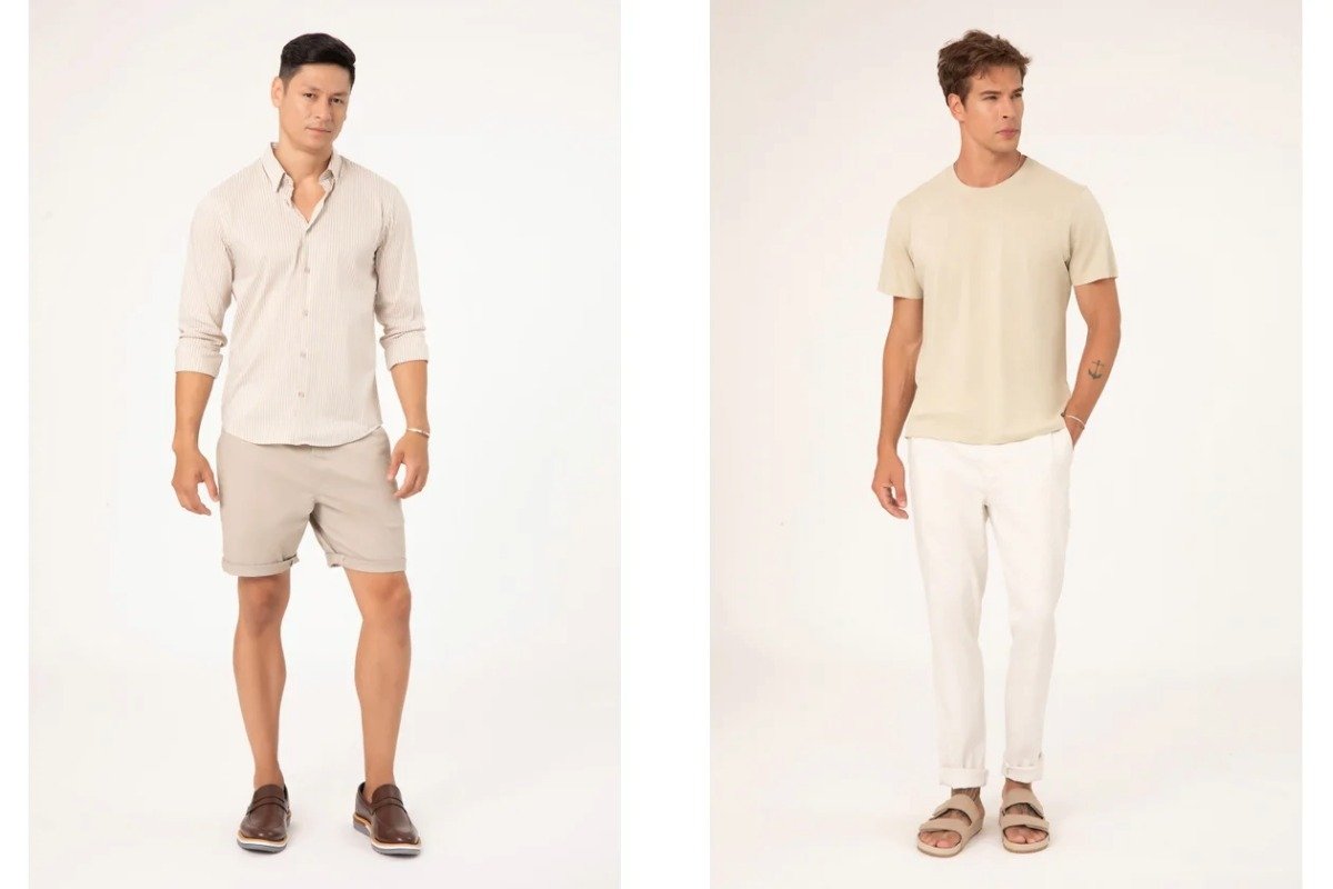 tecidos naturais moda masculina