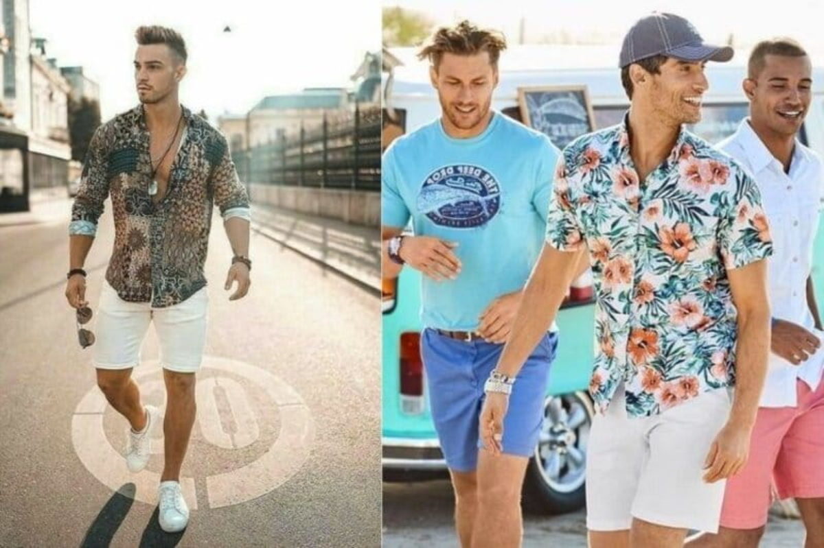 camisas de colarinho cubano masculina