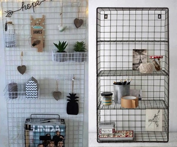 ideias de decoração com móveis aramados para sala