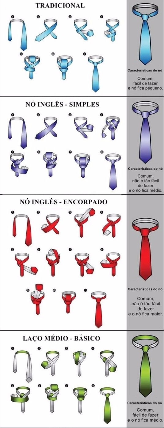 nó de gravata como fazer