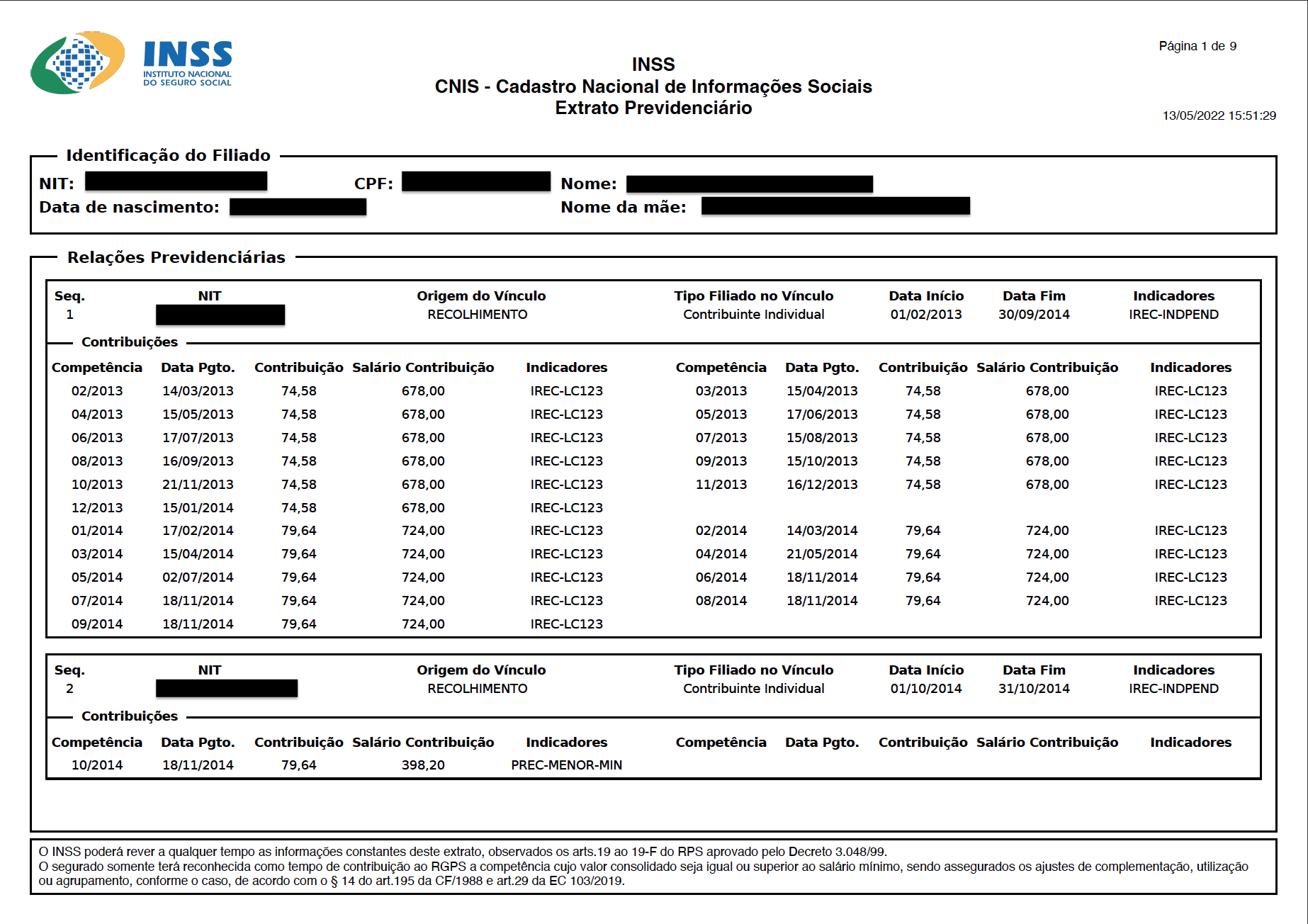 erros comuns no cnis e como corrigir