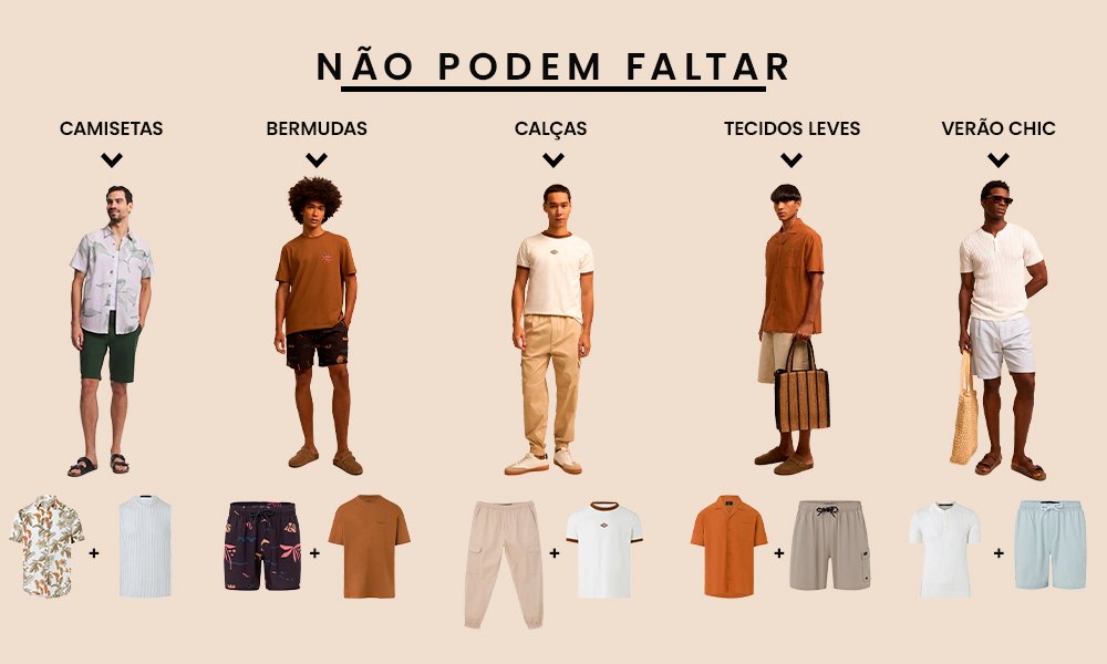 5 tecidos ideais para o verão masculino