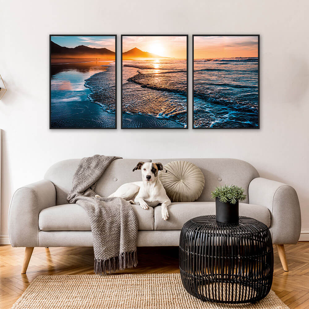 quadro abstrato vs quadro geométrico para sala