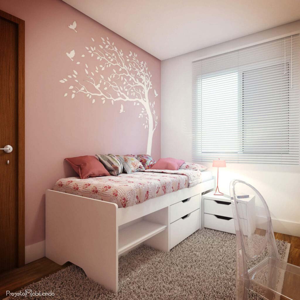 quarto de solteiro com closet