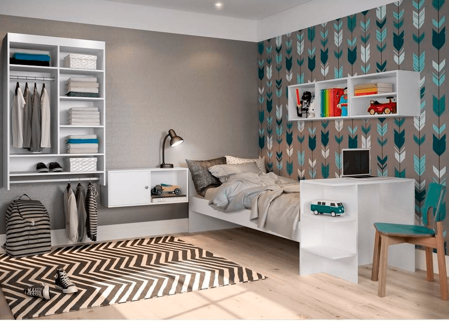 quarto de solteiro feminino