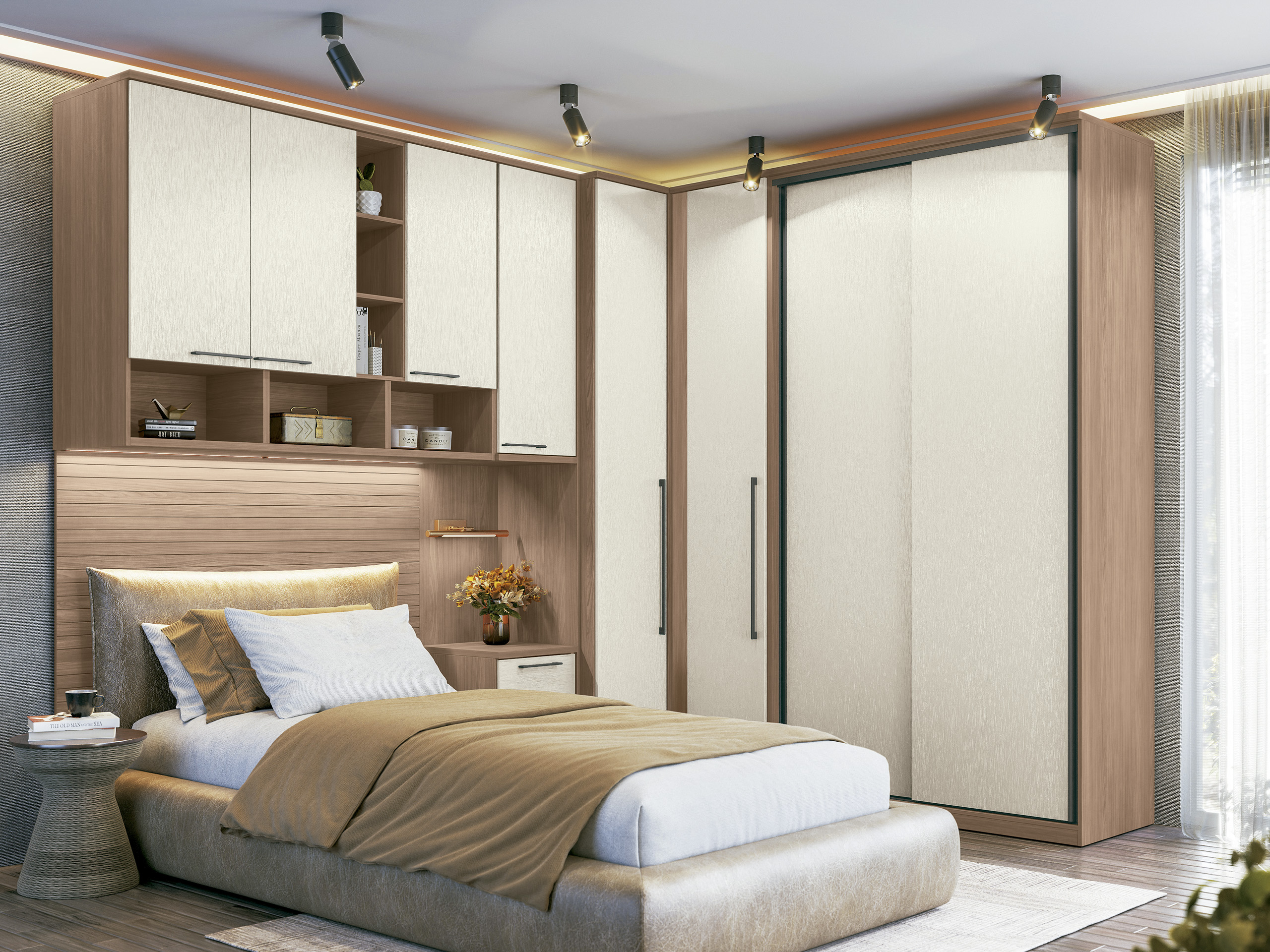 quarto de solteiro planejado