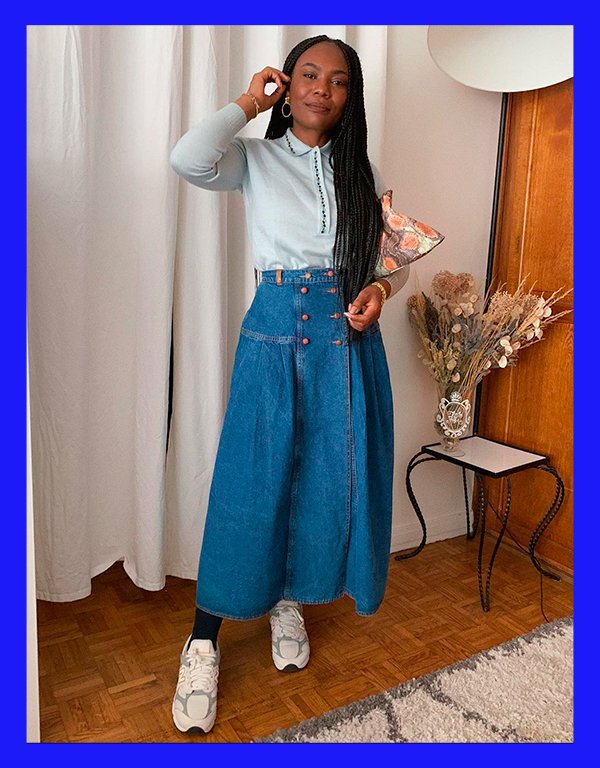 minissaia jeans feminina