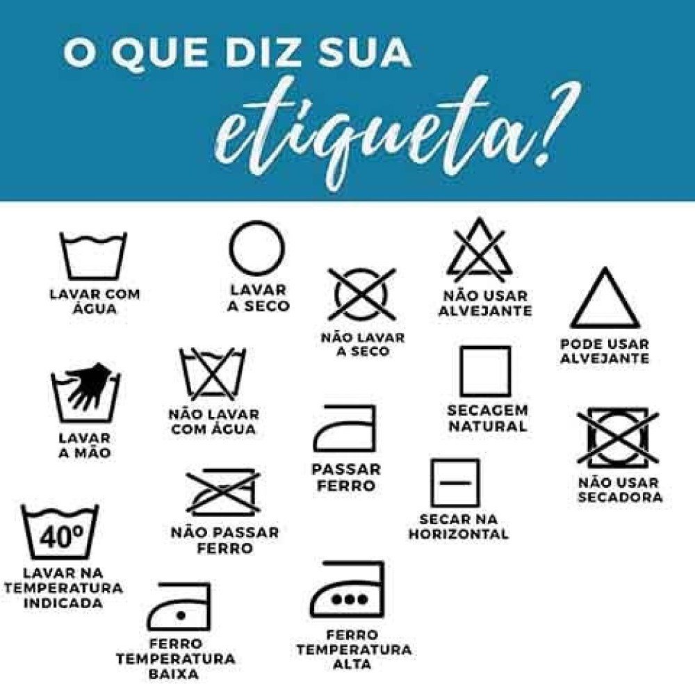 o que significam os símbolos da etiqueta da roupa