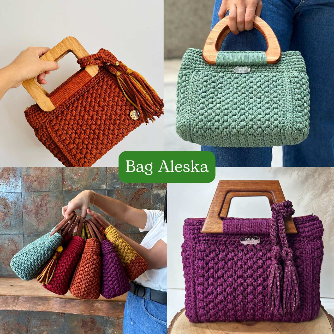 Bolsas Artesanais (Crochê, Ráfia, Materiais Naturais)