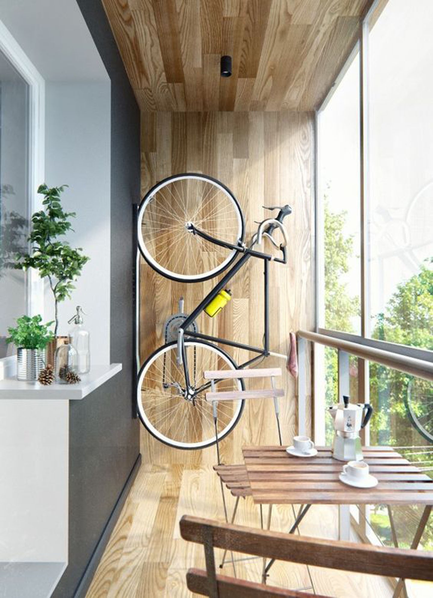 decoração com bicicleta antiga