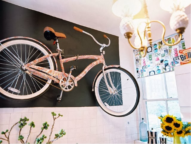 decoração industrial bicicleta