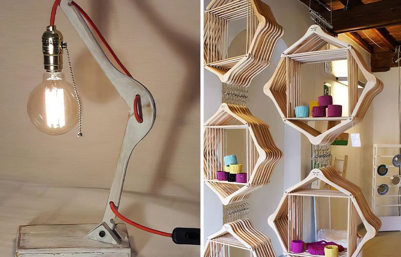 organização criativa com cabides