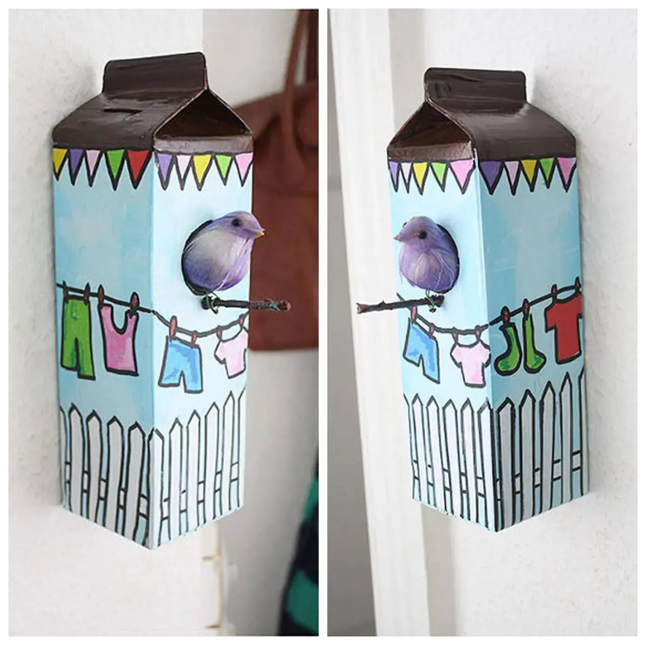 artesanato com caixa de leite