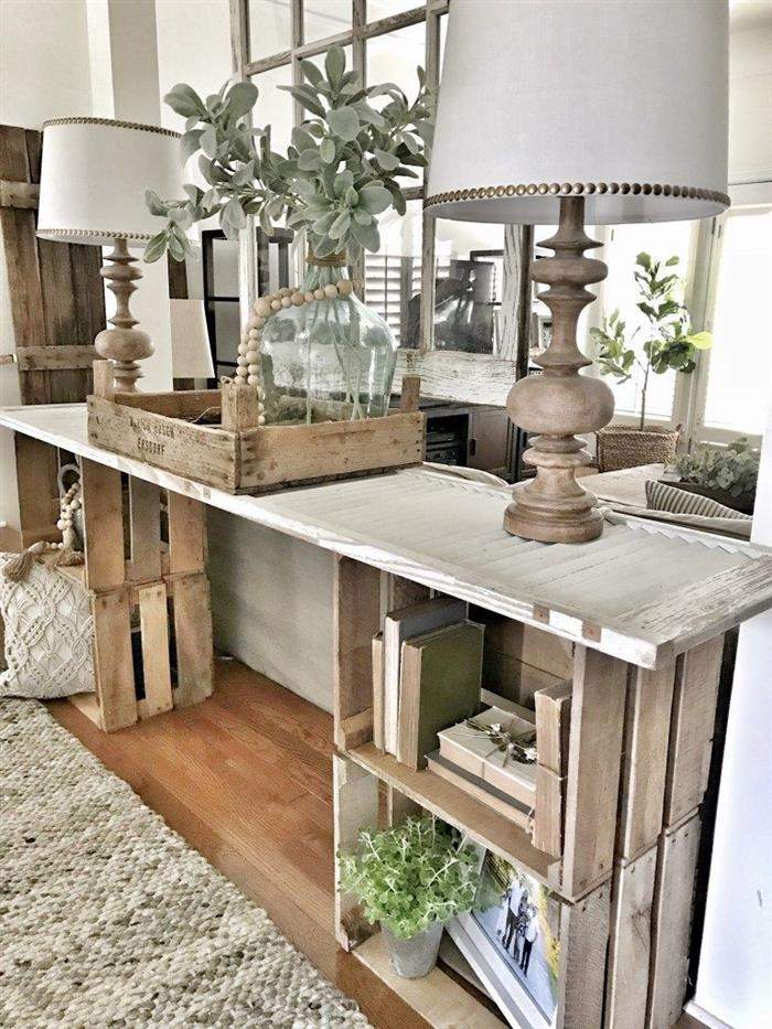 DIY decoração caixote feira