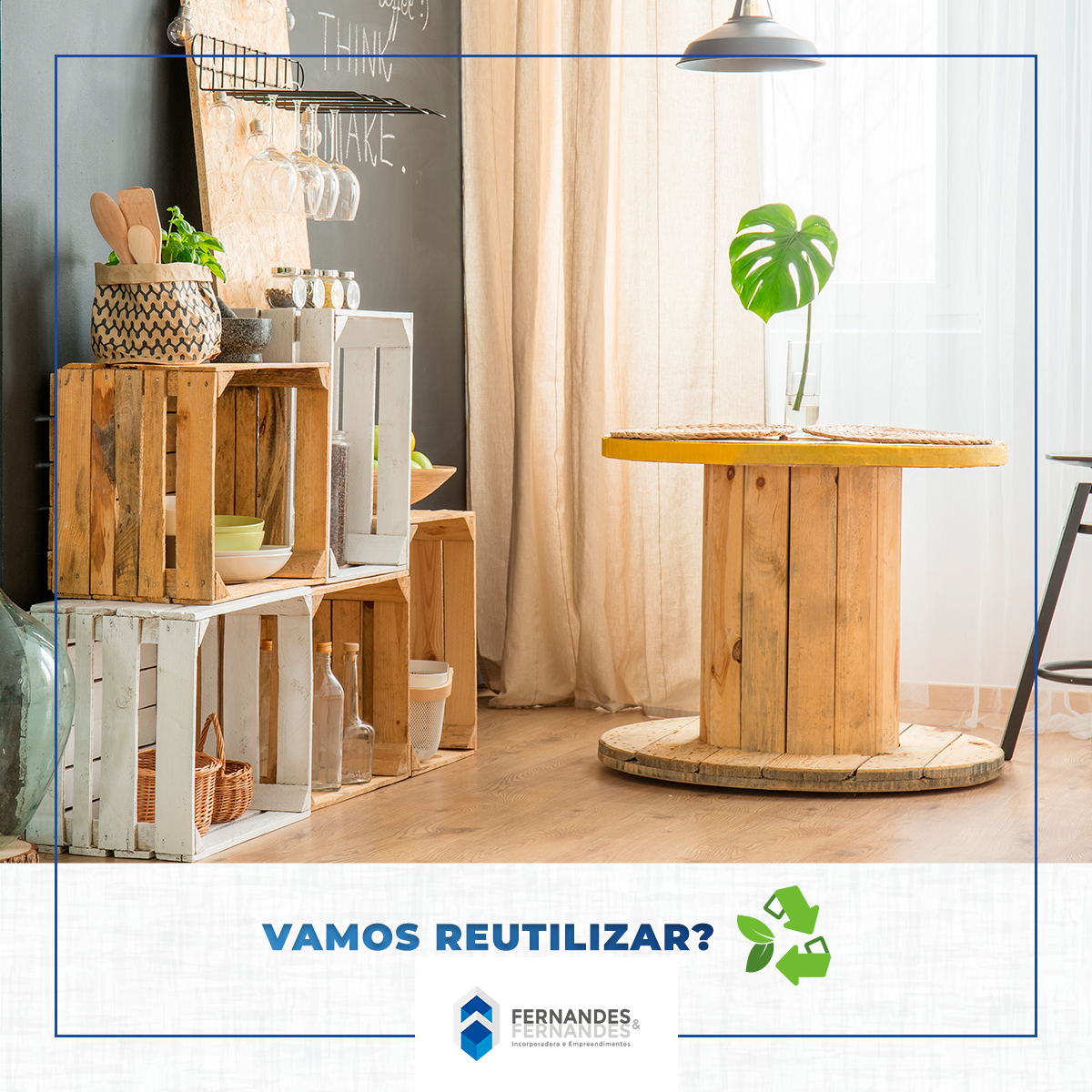 Decoração moderna caixote