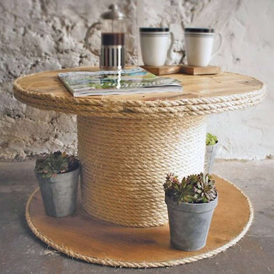 bobina de madeira para decoração