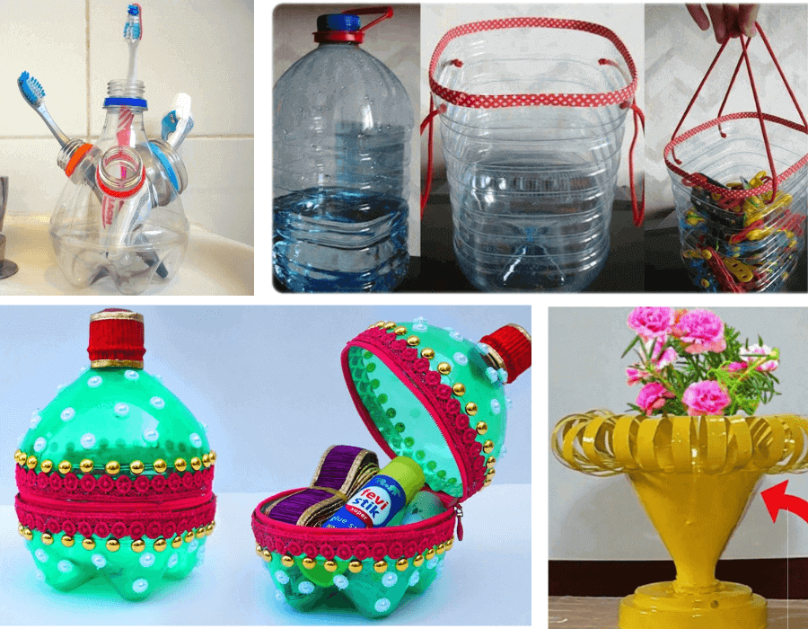projetos DIY com garrafas PET