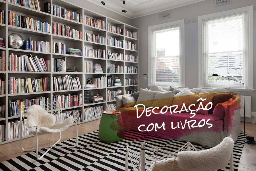 ideias decoração livros