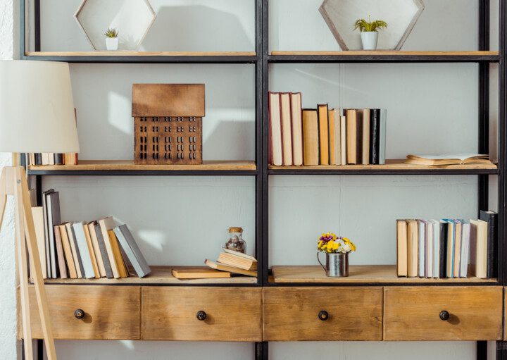 ideias decoração livros