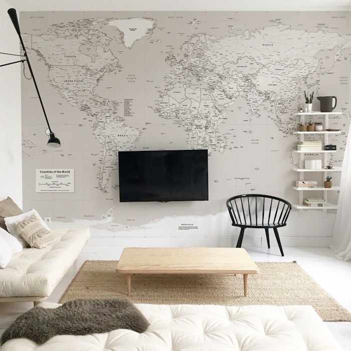 mapa mundi decorativo