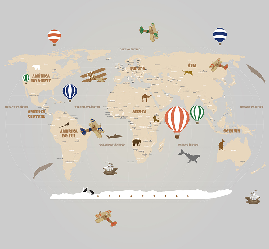 papel de parede mapa