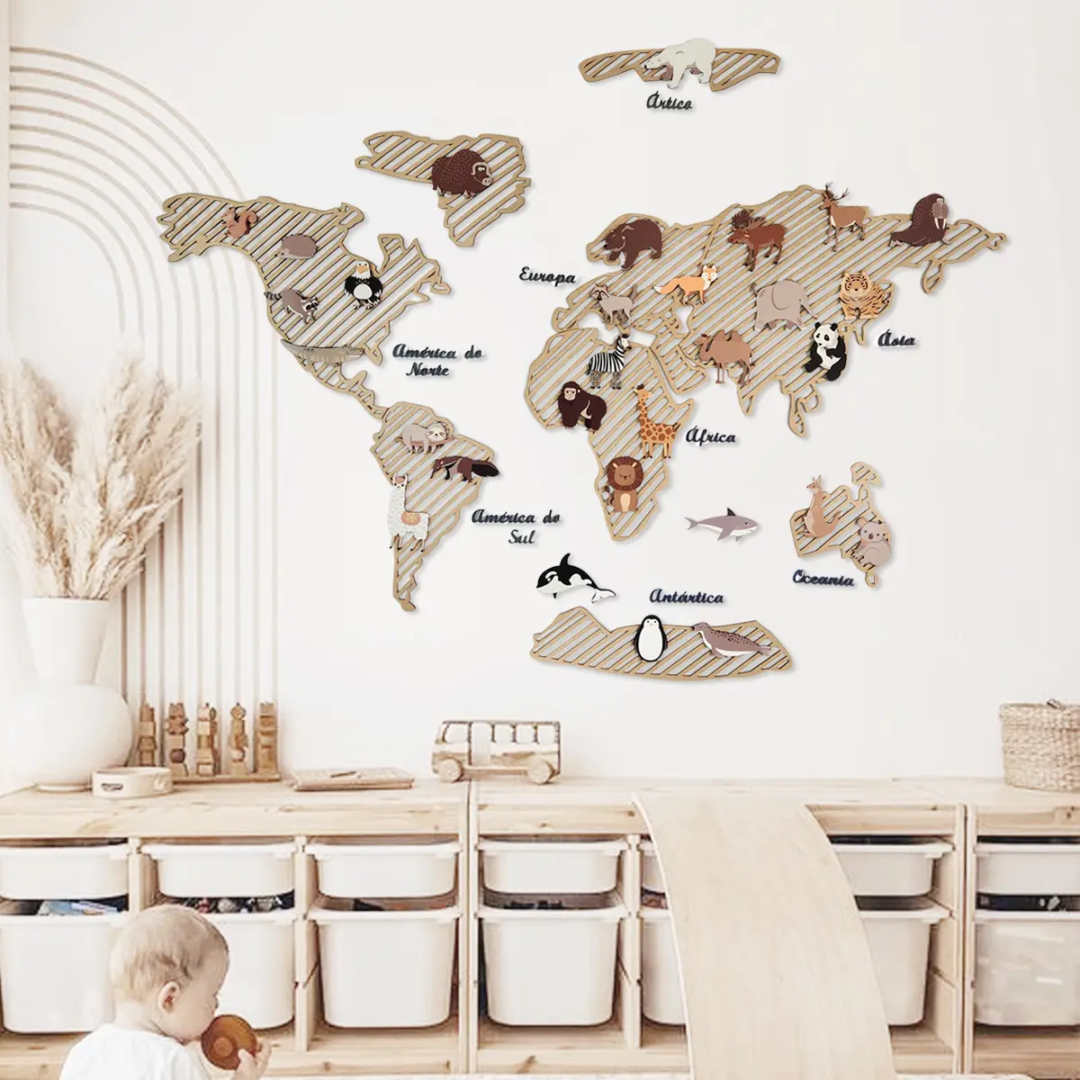 decoração quarto com mapa