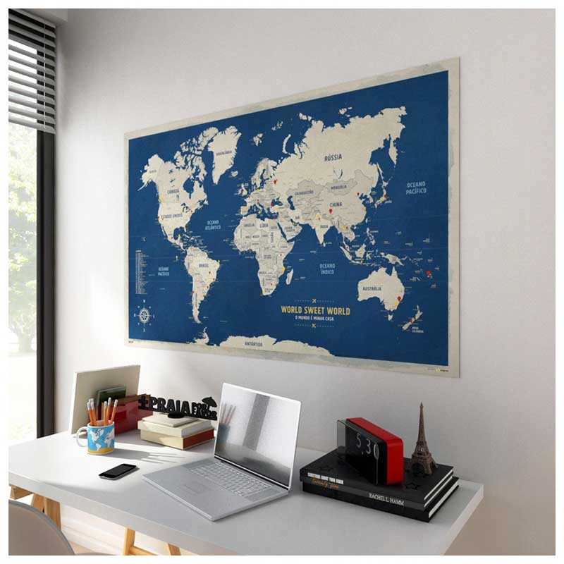 mapas vintage decoração