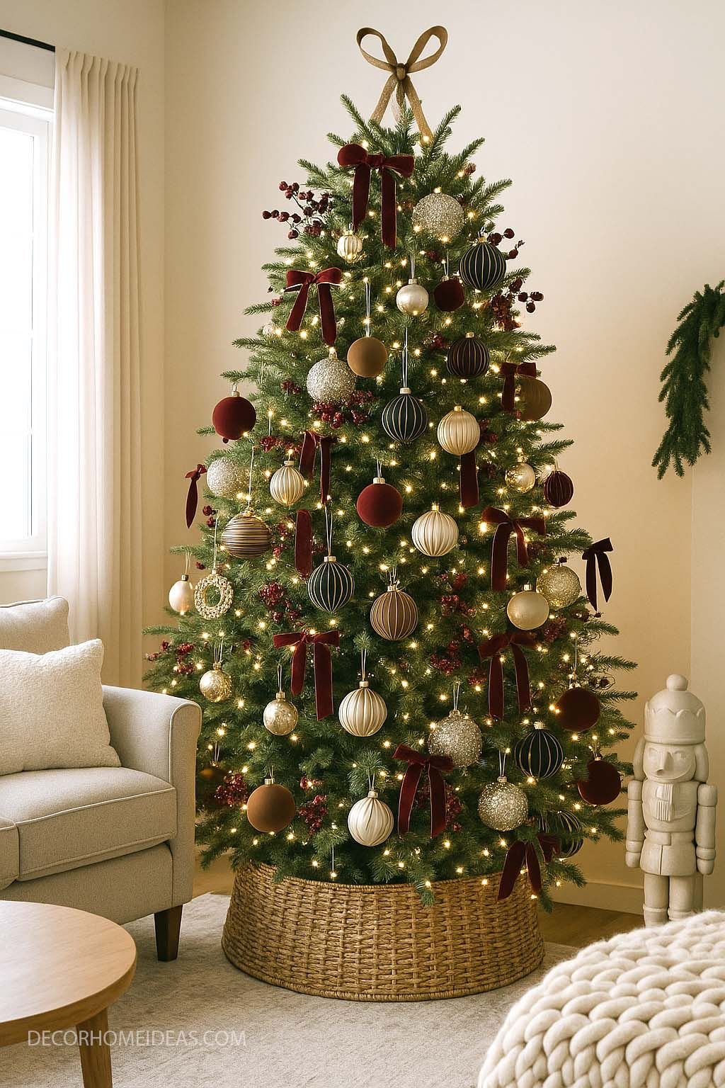 arvore de natal rosa