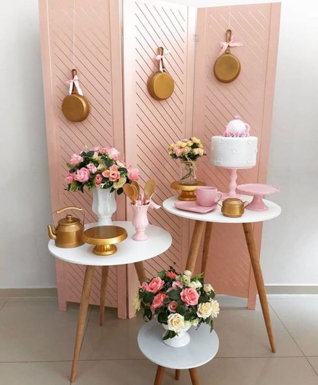 utensílios decoração chá de panela