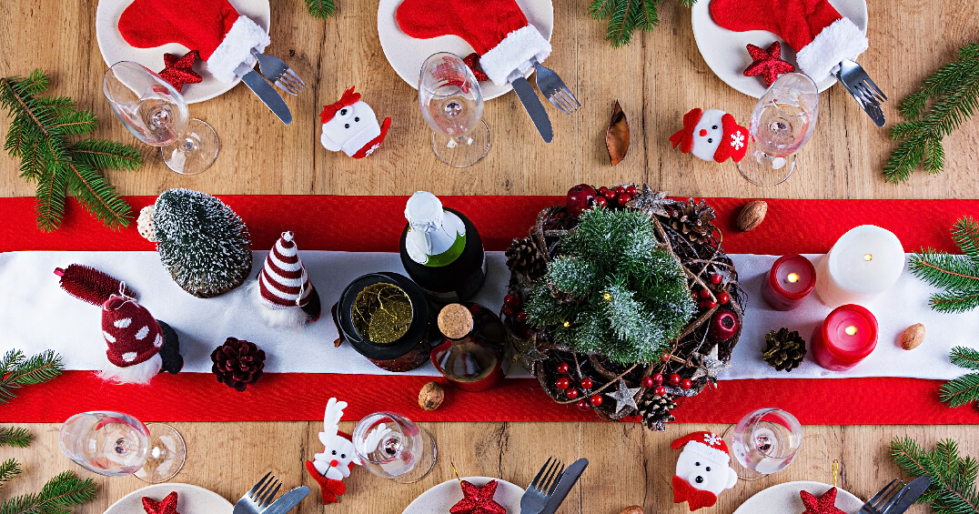 mesa posta natal simples