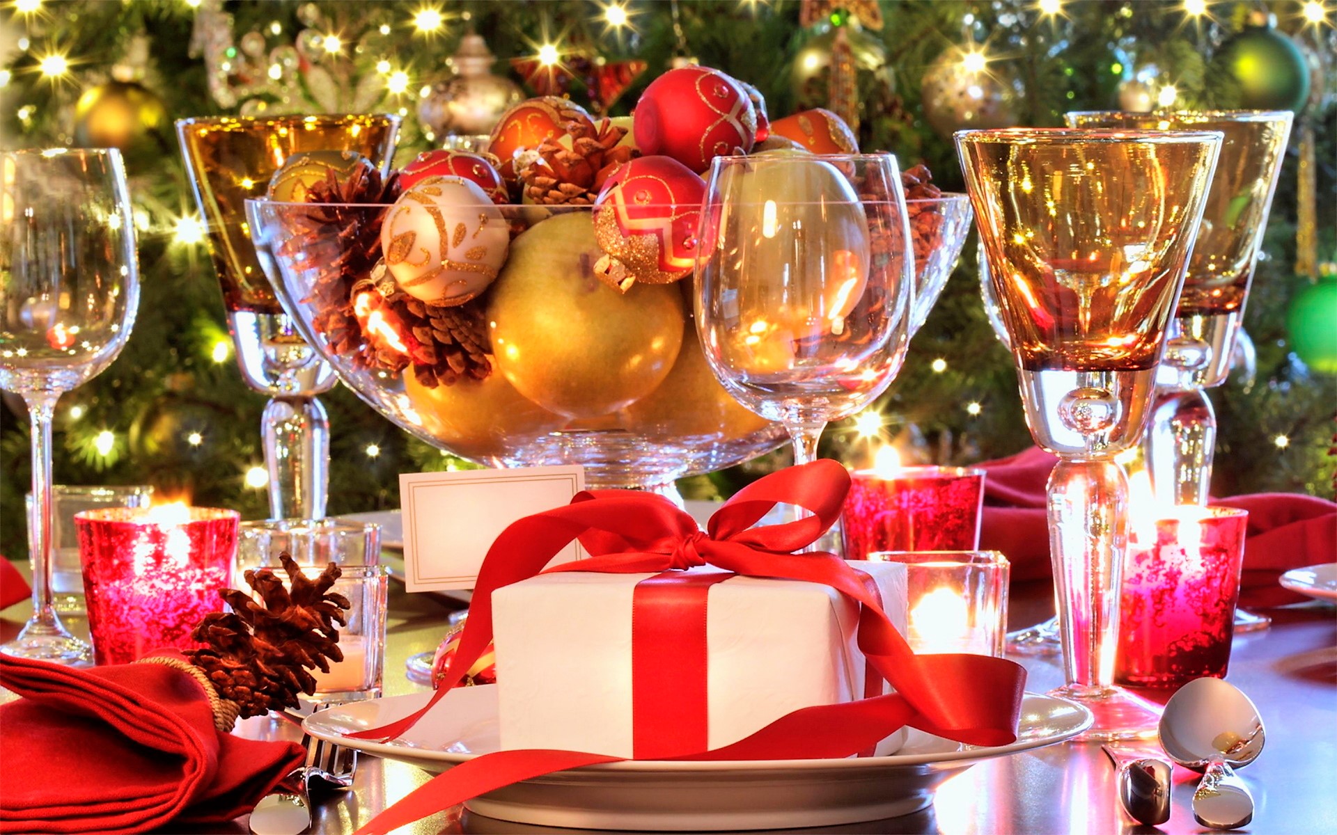 centro de mesa de natal moderno