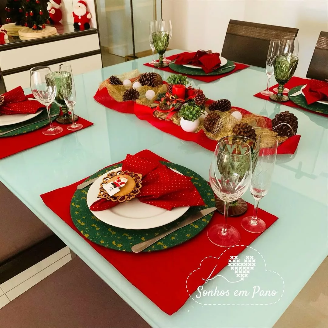 guardanapos de tecido para natal