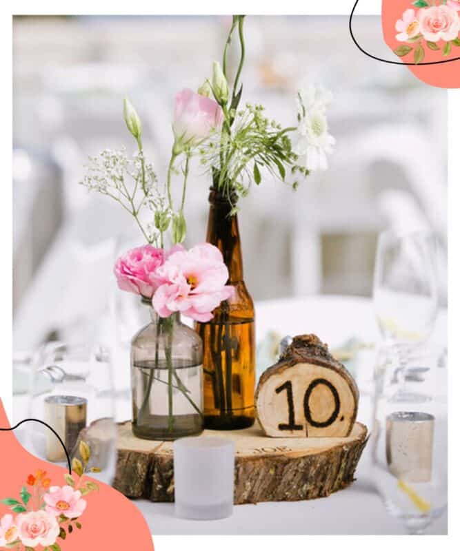 decoração de mesa de casamento boho