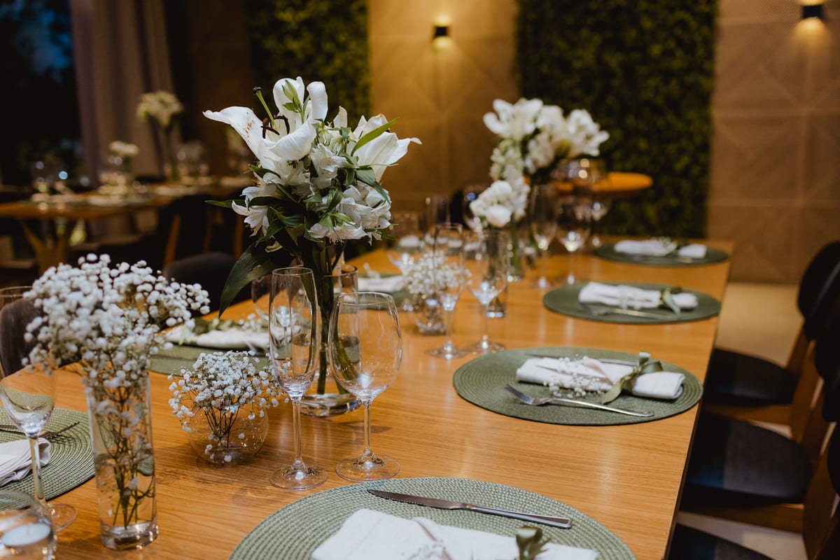 elementos decorativos para mesa de casamento