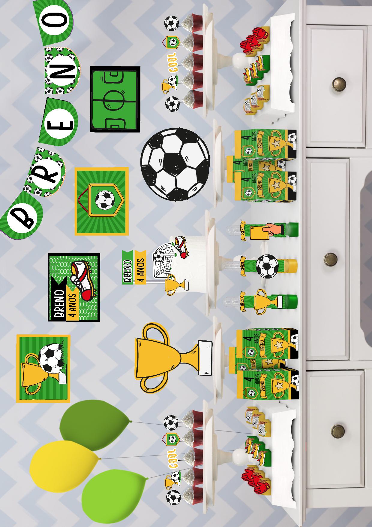 personalização festa futebol time