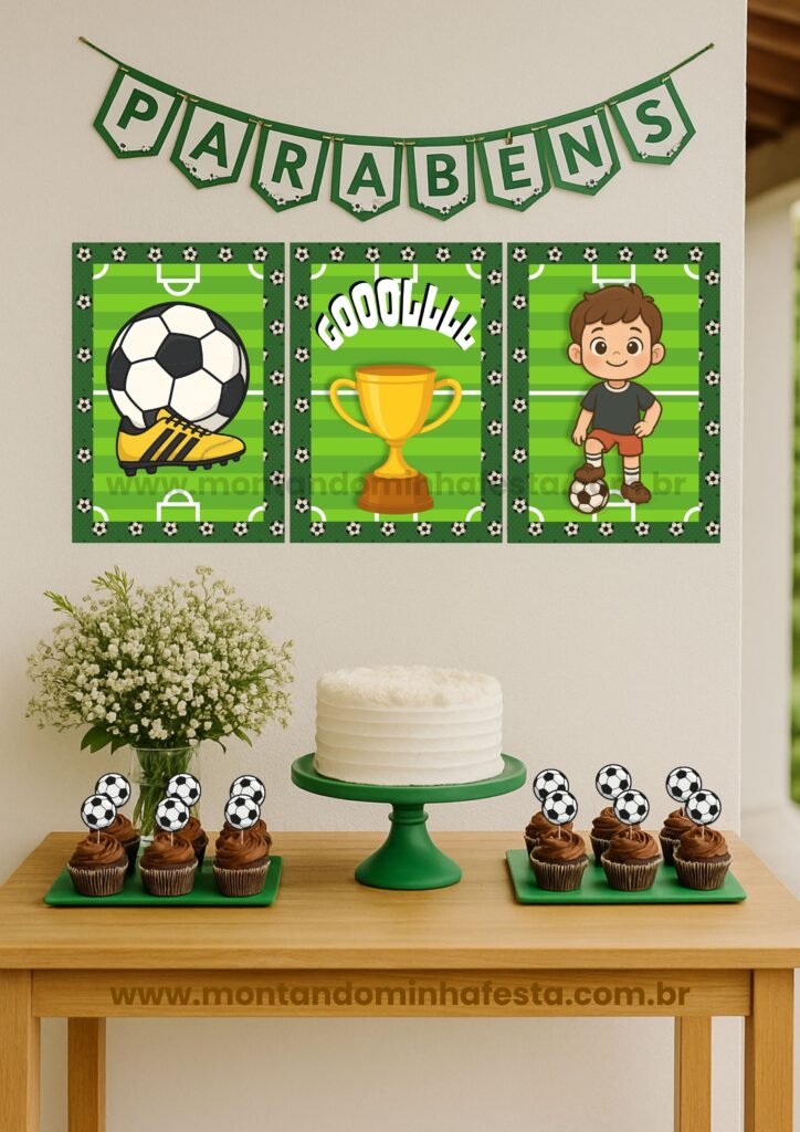 decoração festa infantil futebol