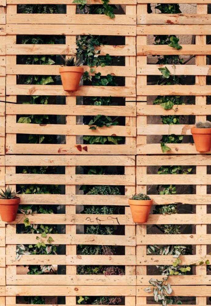 decoração de jardim com pallets