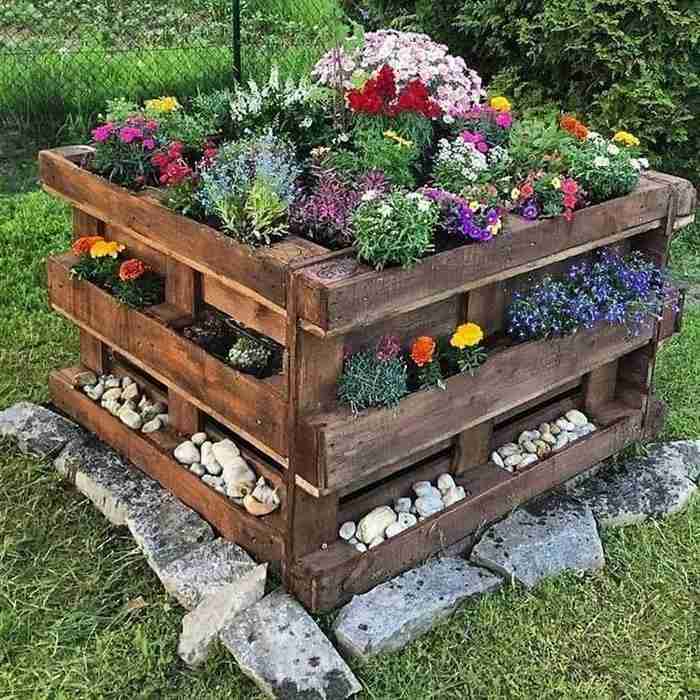 como fazer jardim vertical de pallet