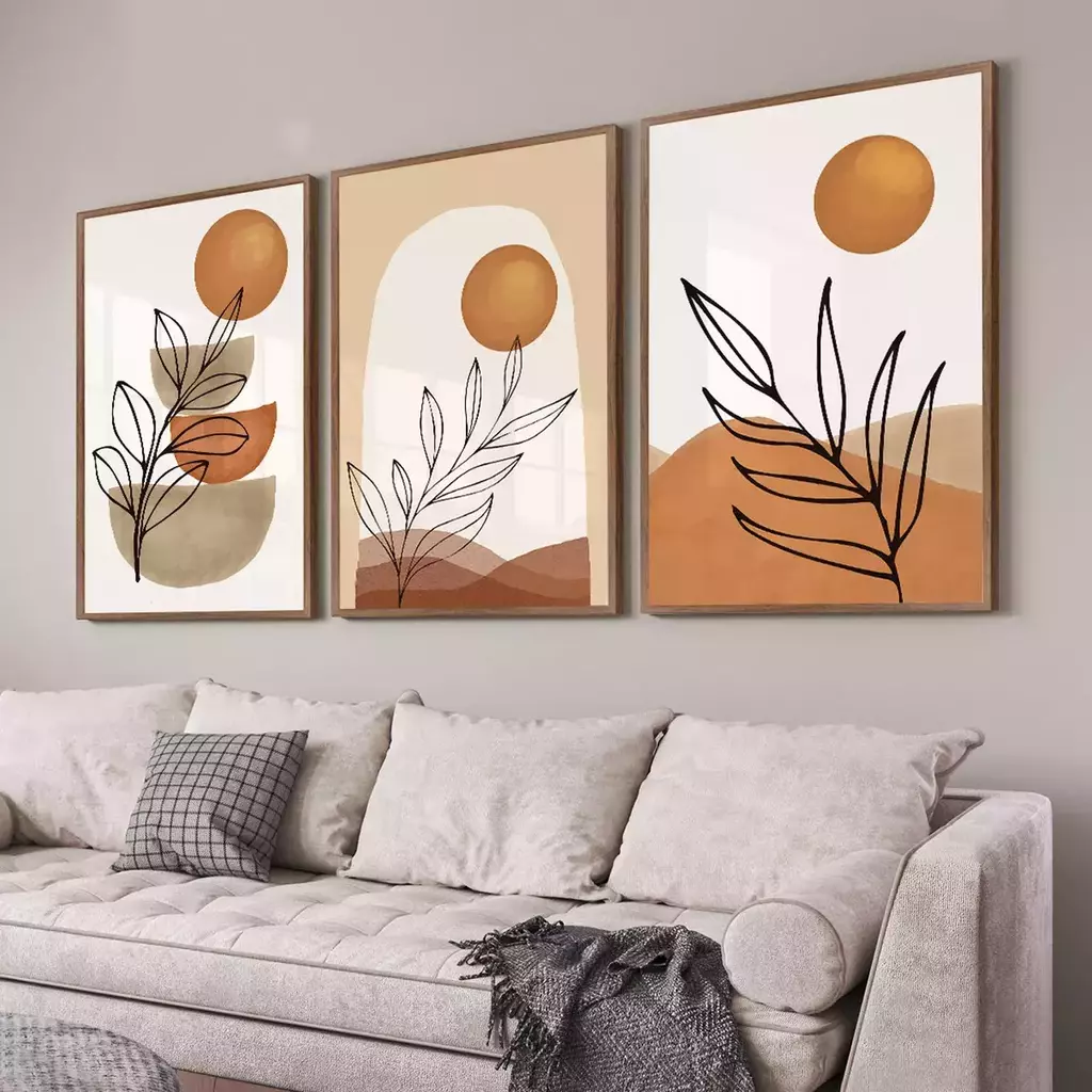 quadros decorativos tons terrosos