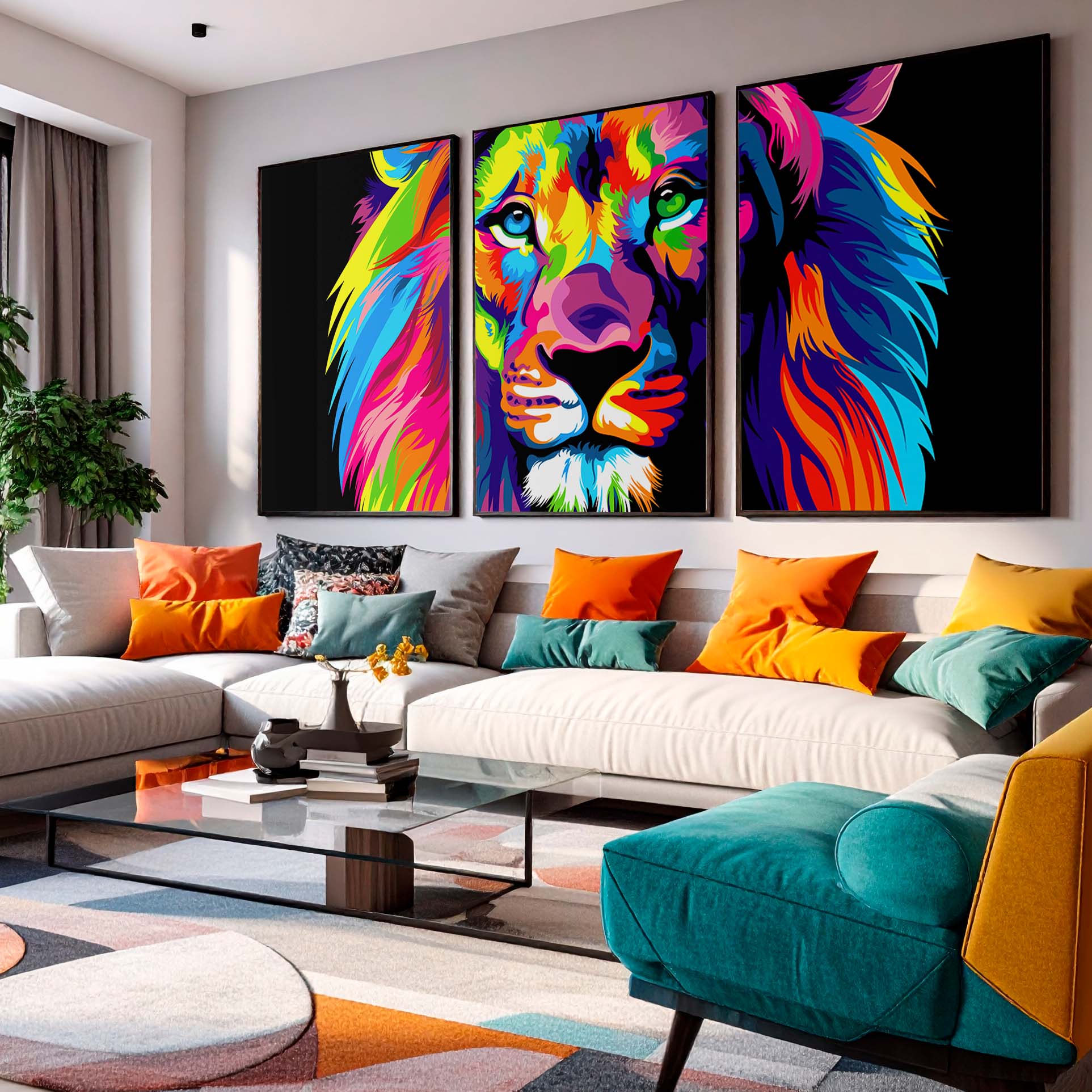 kit 3 quadros decorativos