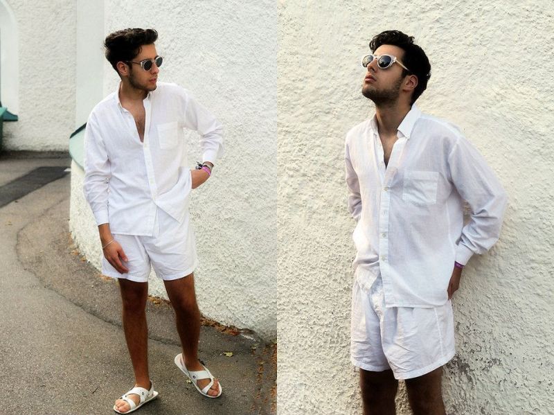 conjunto masculino verão festa